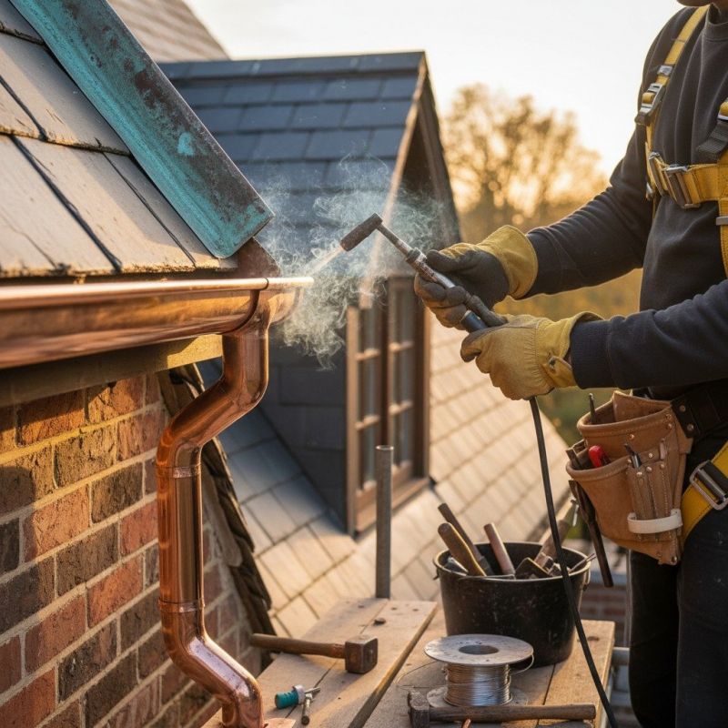 Copper Gutter Replacement